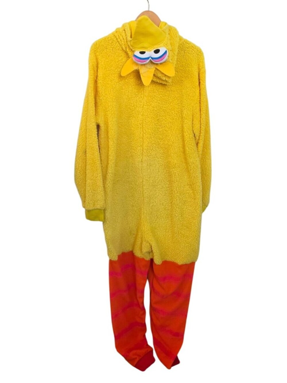 Sesame Street Big Bird Adult Hooded Costume Sherpa Jumpsuit S/M Spirit 2024 - Picture 7 of 8